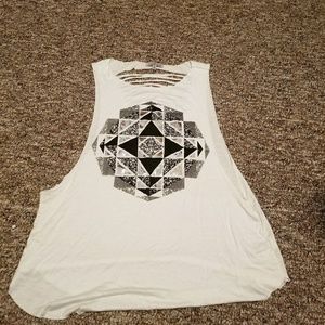 Cute cut out muscle tee tank top